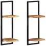Wandregale 2 Stück massives Akazienholz 25x25x75 cm von vidaXL, Regale und Regale - Ref: Foro24-338462, Preis: 64,87 €, Rabat...