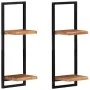 Wandregale 2 Stück massives Akazienholz 25x25x75 cm von vidaXL, Regale und Regale - Ref: Foro24-338462, Preis: 64,87 €, Rabat...