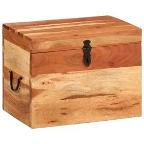 Aufbewahrungsbox aus massivem Akazienholz, 39 x 28 x 31 cm von vidaXL, Aufbewahrungskisten - Ref: Foro24-338482, Preis: 69,82...