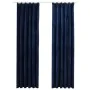 Blackout curtains hooks 2 pcs dark blue velvet 140x175cm by vidaXL, Curtains and curtains - Ref: Foro24-134532, Price: 39,98 ...