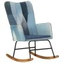 Denim blue patchwork canvas rocking chair by vidaXL, Rocking chairs - Ref: Foro24-339688, Price: 108,36 €, Discount: %