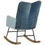 Denim blue patchwork canvas rocking chair by vidaXL, Rocking chairs - Ref: Foro24-339688, Price: 108,36 €, Discount: %