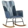 Denim blue patchwork canvas rocking chair by vidaXL, Rocking chairs - Ref: Foro24-339688, Price: 108,36 €, Discount: %