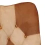 Schaukelstuhl aus echtem Leder und braunem Canvas von vidaXL, Schaukelstühle - Ref: Foro24-339691, Preis: 123,47 €, Rabatt: %