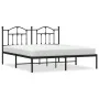 Bed frame with black metal headboard 183x213 cm by vidaXL, Beds and slatted bases - Ref: Foro24-353444, Price: 125,11 €, Disc...