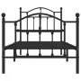 Bed frame with headboard and black metal footboard 80x200 cm by vidaXL, Beds and slatted bases - Ref: Foro24-353448, Price: 9...