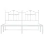 Estructura de cama de metal con cabecero blanco 183x213 cm de vidaXL, Camas y somieres - Ref: Foro24-353493, Precio: 107,22 €...