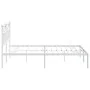 Estructura de cama de metal con cabecero blanco 183x213 cm de vidaXL, Camas y somieres - Ref: Foro24-353493, Precio: 107,22 €...