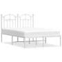 Estructura de cama de metal con cabecero blanca 120x200 cm de vidaXL, Camas y somieres - Ref: Foro24-353486, Precio: 100,79 €...
