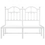 Estructura de cama de metal con cabecero blanca 120x200 cm de vidaXL, Camas y somieres - Ref: Foro24-353486, Precio: 100,79 €...