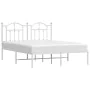 Estructura de cama de metal con cabecero blanca 140x190 cm de vidaXL, Camas y somieres - Ref: Foro24-353488, Precio: 115,74 €...