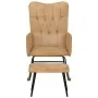 Vintage cream rocking chair with canvas stool by vidaXL, Rocking chairs - Ref: Foro24-339699, Price: 118,94 €, Discount: %