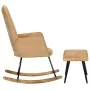 Vintage cream rocking chair with canvas stool by vidaXL, Rocking chairs - Ref: Foro24-339699, Price: 118,94 €, Discount: %