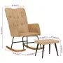 Vintage cream rocking chair with canvas stool by vidaXL, Rocking chairs - Ref: Foro24-339699, Price: 118,94 €, Discount: %
