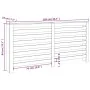 Solid white pine radiator cover 169x19x84 cm by vidaXL, Accessories for heating radiators - Ref: Foro24-822607, Price: 85,58 ...