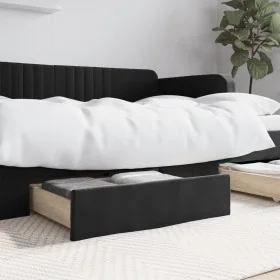 Cajones de cama 2 uds madera de ingeniería y terciopelo negro de vidaXL, Camas y accesorios - Ref: Foro24-833920, Precio: 45,...