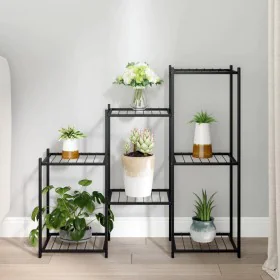 Blumenständer aus schwarzem Eisen, 83x25x80 cm von vidaXL, Topfständer - Ref: Foro24-343129, Preis: 53,78 €, Rabatt: %