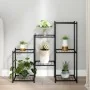 Soporte para flores de hierro negro 83x25x80 cm de vidaXL, Soportes para macetas - Ref: Foro24-343129, Precio: 53,78 €, Descu...