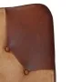 Rocking chair with genuine leather seat and brown canvas. by vidaXL, Rocking chairs - Ref: Foro24-339708, Price: 152,86 €, Di...