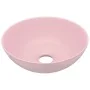 Rundes Badezimmerwaschbecken aus mattrosa Keramik von vidaXL, Sinkt - Ref: Foro24-146977, Preis: 62,46 €, Rabatt: %
