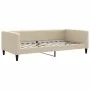Sofa bed with cream fabric mattress 100x200 cm by vidaXL, Beds and slatted bases - Ref: Foro24-3196569, Price: 370,88 €, Disc...