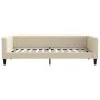 Sofa bed with cream fabric mattress 100x200 cm by vidaXL, Beds and slatted bases - Ref: Foro24-3196569, Price: 370,88 €, Disc...