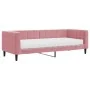 Sofa bed with pink velvet mattress 80x200 cm by vidaXL, Beds and slatted bases - Ref: Foro24-3196663, Price: 311,60 €, Discou...