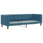 Sofa bed with blue velvet mattress 80x200 cm by vidaXL, Beds and slatted bases - Ref: Foro24-3196659, Price: 342,26 €, Discou...