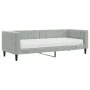 Sofa bed with light gray velvet mattress 80x200 cm by vidaXL, Beds and slatted bases - Ref: Foro24-3196660, Price: 344,28 €, ...