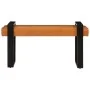 Schwarz-braune Bank aus echtem Ziegenleder, 110 cm von vidaXL, Ess- und Küchenbänke - Ref: Foro24-342210, Preis: 163,59 €, Ra...