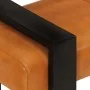 Schwarz-braune Bank aus echtem Ziegenleder, 110 cm von vidaXL, Ess- und Küchenbänke - Ref: Foro24-342210, Preis: 163,59 €, Ra...