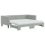Trundle sofa bed with light gray velvet mattress 90x190 cm by vidaXL, Beds and slatted bases - Ref: Foro24-3196728, Price: 40...