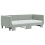 Trundle sofa bed with light gray velvet mattress 90x190 cm by vidaXL, Beds and slatted bases - Ref: Foro24-3196728, Price: 40...