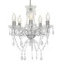 Runder Kronleuchter mit silbernen Kristallperlen 5xE14 von vidaXL, Lampen - Ref: Foro24-281601, Preis: 85,96 €, Rabatt: %