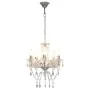 Runder Kronleuchter mit silbernen Kristallperlen 5xE14 von vidaXL, Lampen - Ref: Foro24-281601, Preis: 85,96 €, Rabatt: %