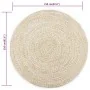 Handmade brown and white jute rug 210 cm by vidaXL, Rugs - Ref: Foro24-343618, Price: 125,68 €, Discount: %