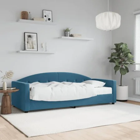 Sofá cama con colchón terciopelo azul 80x200 cm de vidaXL, Camas y somieres - Ref: Foro24-3197269, Precio: 323,83 €, Descuent...