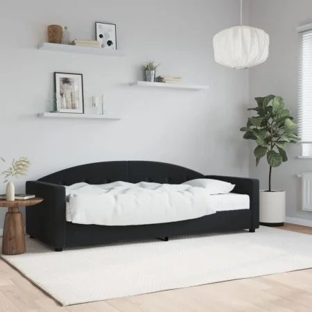 Sofa bed with black velvet mattress 80x200 cm by vidaXL, Beds and slatted bases - Ref: Foro24-3197274, Price: 303,87 €, Disco...