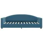 Sofa bed with blue velvet mattress 90x200 cm by vidaXL, Beds and slatted bases - Ref: Foro24-3197276, Price: 313,49 €, Discou...