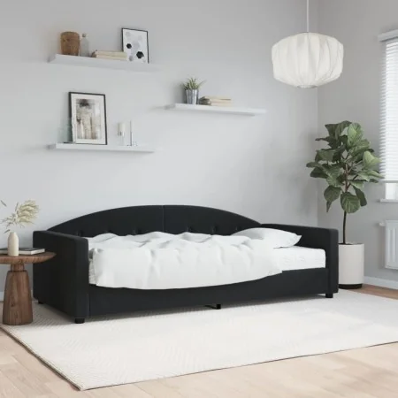 Schlafsofa mit schwarzer Samtmatratze 90x190 cm von vidaXL, Betten und Lattenroste - Ref: Foro24-3197292, Preis: 317,76 €, Ra...