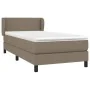 Box spring bed with taupe gray fabric mattress 80x200 cm by vidaXL, Beds and slatted bases - Ref: Foro24-3126041, Price: 297,...