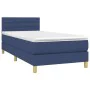 Box spring bed with mattress and LED blue fabric 80x200 cm by vidaXL, Beds and slatted bases - Ref: Foro24-3133755, Price: 29...
