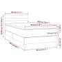 Box spring bed with mattress and LED blue fabric 80x200 cm by vidaXL, Beds and slatted bases - Ref: Foro24-3133755, Price: 29...