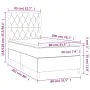Boxspringbett mit blauer Stoffmatratze 80x200 cm von vidaXL, Betten und Lattenroste - Ref: Foro24-3141975, Preis: 358,27 €, R...