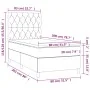 Cama box spring con colchón tela azul 80x200 cm de vidaXL, Camas y somieres - Ref: Foro24-3141975, Precio: 358,27 €, Descuent...