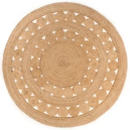 Alfombra redonda de yute trenzado 240 cm de vidaXL, Alfombras - Ref: Foro24-343592, Precio: 176,24 €, Descuento: %