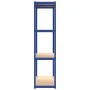 Estanterías 4 niveles 2 uds acero y madera contrachapada azul de vidaXL, Estanterías industriales - Ref: Foro24-3154147, Prec...