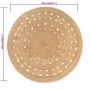 Alfombra redonda de yute trenzado 240 cm de vidaXL, Alfombras - Ref: Foro24-343592, Precio: 176,24 €, Descuento: %