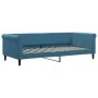 Schlafsofa mit blauer Samtmatratze 90x200 cm von vidaXL, Betten und Lattenroste - Ref: Foro24-3197746, Preis: 333,11 €, Rabat...