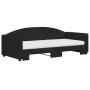 Trundle sofa bed with black fabric mattress 90x190 cm by vidaXL, Beds and slatted bases - Ref: Foro24-3197218, Price: 406,40 ...
